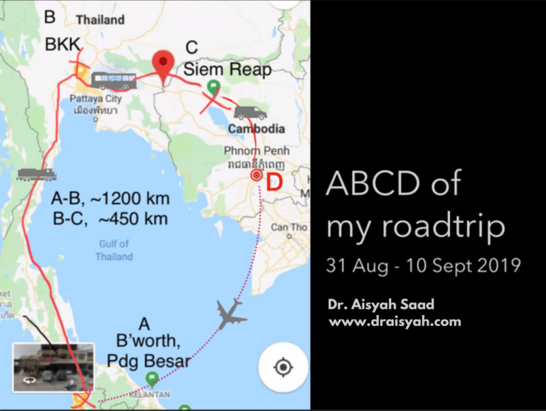 The ABCD of my road trip from Penang to Phnom Penh.
