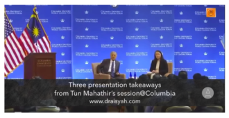 Three presentation takeaways from Tun Mahathir’s session@Columbia