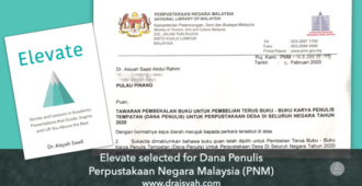Elevate selected for Dana Penulis Perpustakaan Negara Malaysia (PNM)