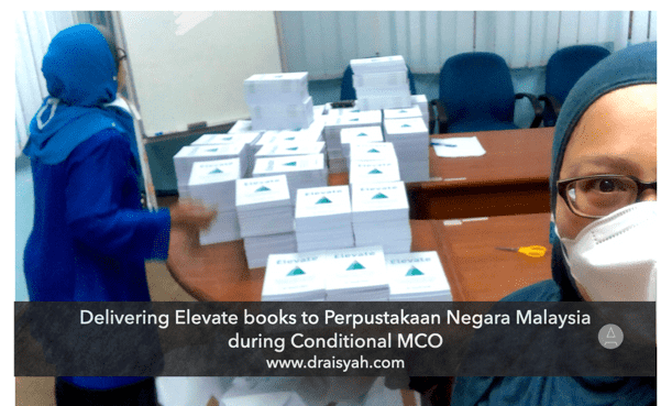 Delivering Elevate books to Perpustakaan Negara Malaysia (PNM) during Conditional MCO